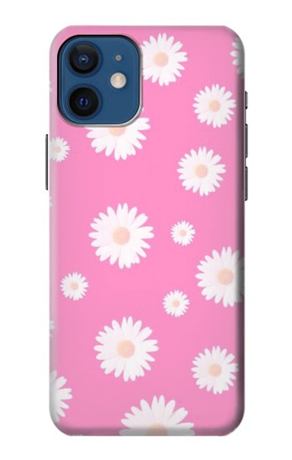 S3500 ピンクの花柄 Pink Floral Pattern iPhone 12 mini バックケース、フリップケース・カバー