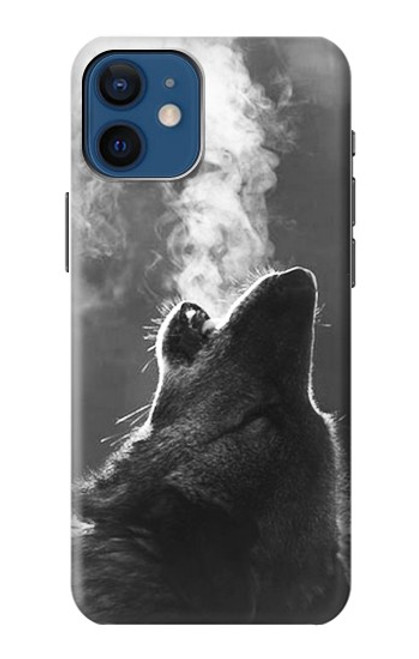 S3505 オオカミ Wolf Howling iPhone 12 mini バックケース、フリップケース・カバー