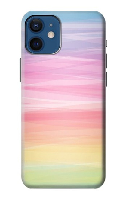 S3507 カラフルな虹 パステル Colorful Rainbow Pastel iPhone 12 mini バックケース、フリップケース・カバー