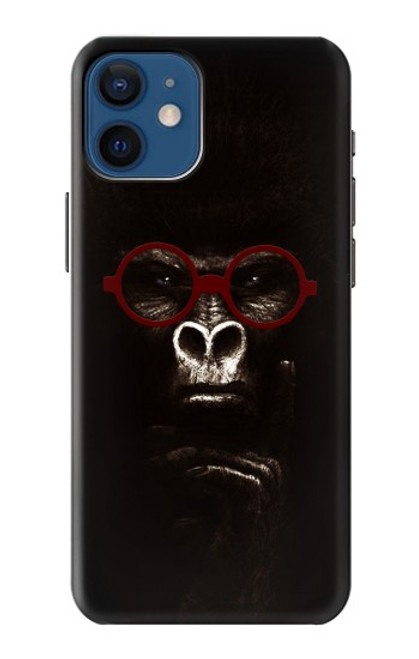 S3529 思考ゴリラ Thinking Gorilla iPhone 12 mini バックケース、フリップケース・カバー