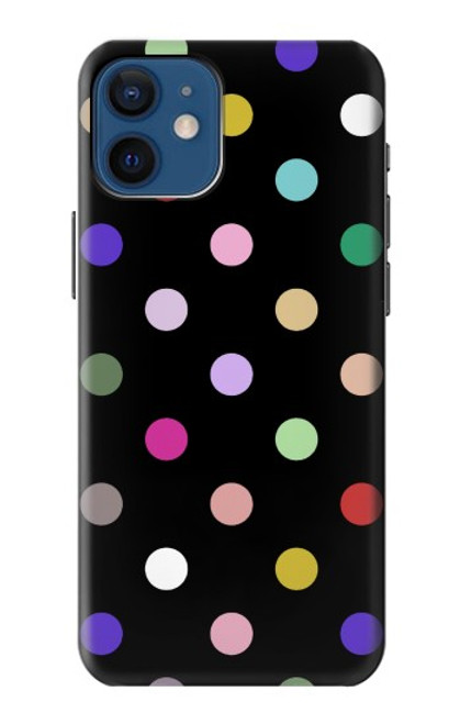 S3532 カラフルな水玉 Colorful Polka Dot iPhone 12 mini バックケース、フリップケース・カバー