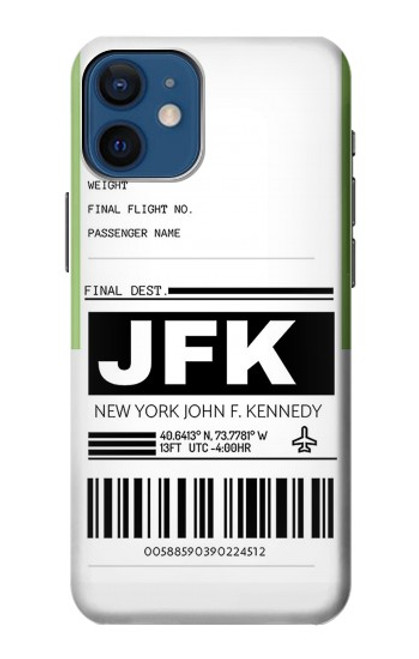 S3664 航空会社の旅行手荷物ラベル Airline Travel Luggage Label iPhone 12 mini バックケース、フリップケース・カバー