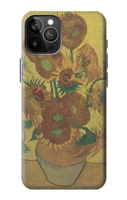 S0214 フィンセント・ファン・ゴッホ 15本のひまわり Van Gogh Vase Fifteen Sunflowers iPhone 12 Pro Max バックケース、フリップケース・カバー