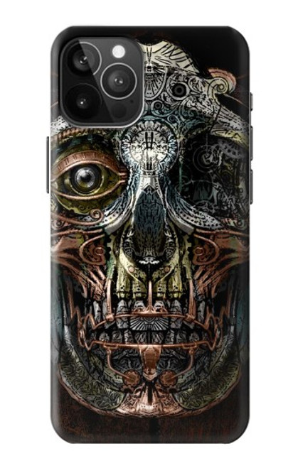 S1685 スチームパンク 頭蓋骨 Steampunk Skull Head iPhone 12 Pro Max バックケース、フリップケース・カバー