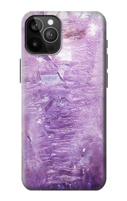 S2690 アメジスト結晶グラフィックプリント Amethyst Crystals Graphic Printed iPhone 12 Pro Max バックケース、フリップケース・カバー