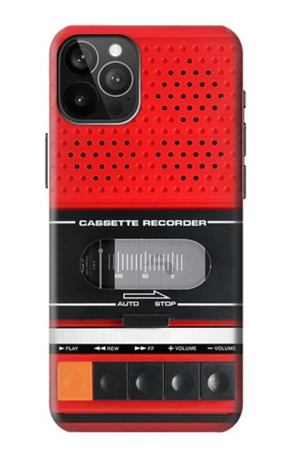 S3204 レッドカセットレコーダーグラフィック Red Cassette Recorder Graphic iPhone 12 Pro Max バックケース、フリップケース・カバー