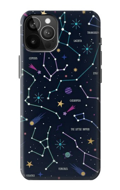 S3220 スターマップ星座星座 Star Map Zodiac Constellations iPhone 12 Pro Max バックケース、フリップケース・カバー