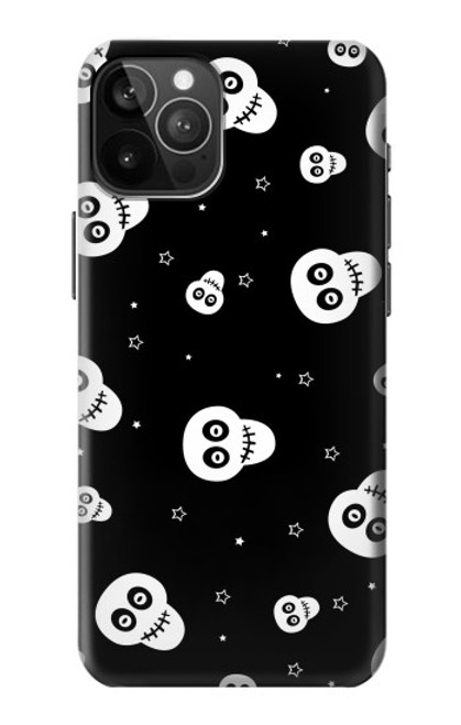 S3261 スマイルスカルハロウィーンのパターン Smile Skull Halloween Pattern iPhone 12 Pro Max バックケース、フリップケース・カバー