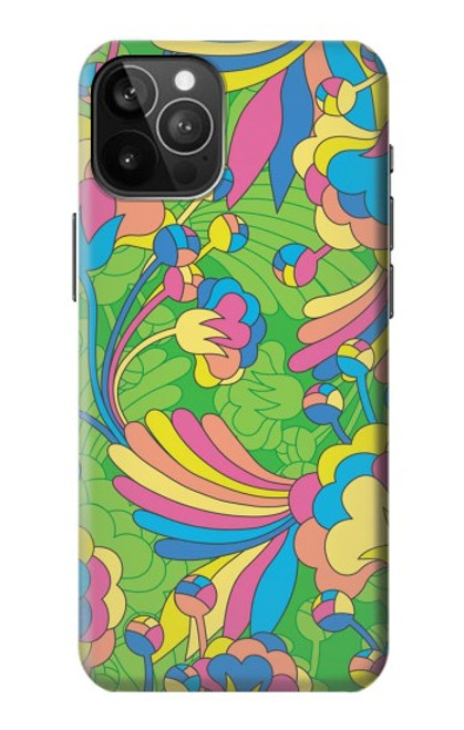 S3273 フラワーラインアートパターン Flower Line Art Pattern iPhone 12 Pro Max バックケース、フリップケース・カバー