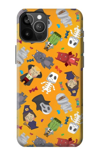 S3275 かわいいハロウィーンの漫画のパターン Cute Halloween Cartoon Pattern iPhone 12 Pro Max バックケース、フリップケース・カバー