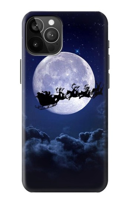 S3508 クリスマスサンタ Xmas Santa Moon iPhone 12 Pro Max バックケース、フリップケース・カバー