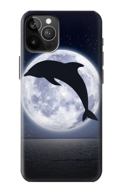 S3510 ドルフィン Dolphin Moon Night iPhone 12 Pro Max バックケース、フリップケース・カバー