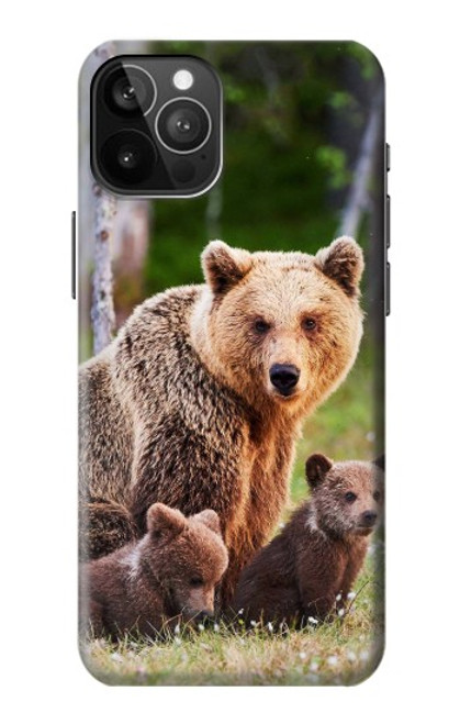 S3558 くまの家族 Bear Family iPhone 12 Pro Max バックケース、フリップケース・カバー