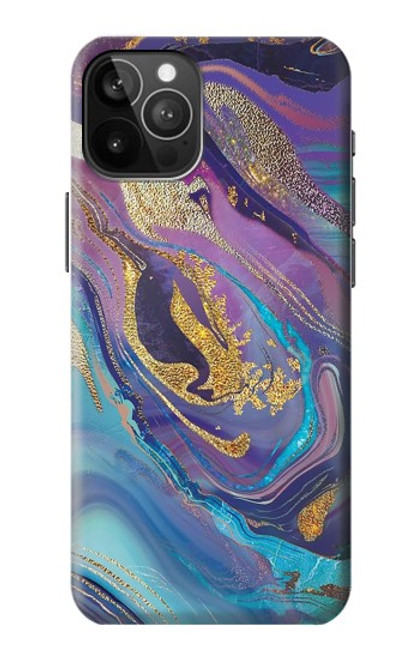 S3676 カラフルな抽象的な大理石の石 Colorful Abstract Marble Stone iPhone 12 Pro Max バックケース、フリップケース・カバー