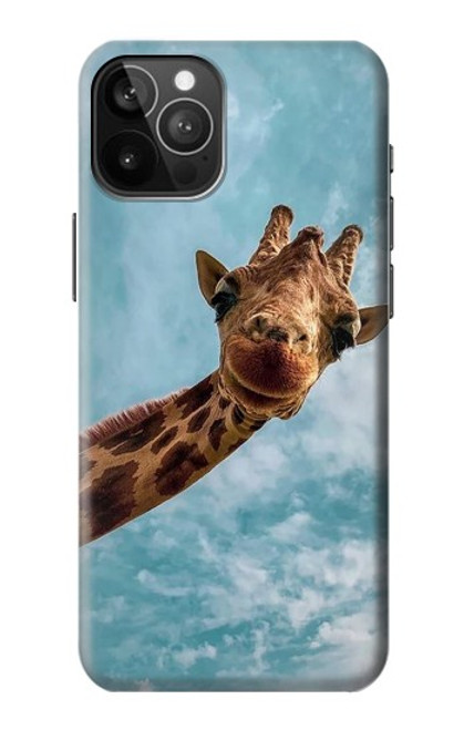 S3680 かわいいスマイルキリン Cute Smile Giraffe iPhone 12 Pro Max バックケース、フリップケース・カバー