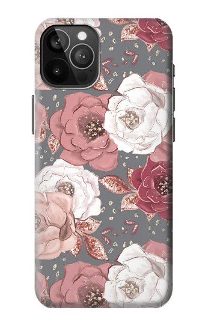 S3716 バラの花柄 Rose Floral Pattern iPhone 12 Pro Max バックケース、フリップケース・カバー