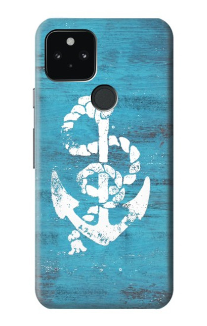 S3053 マリンアンカー Marine Anchor Blue Google Pixel 5 バックケース、フリップケース・カバー