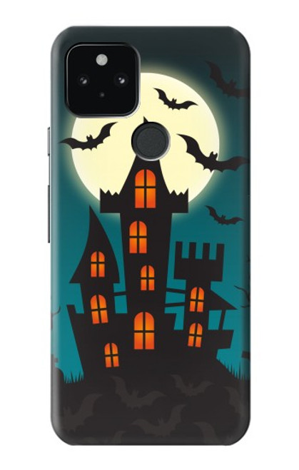 S3268 ハロウィンフェスティバル城 Halloween Festival Castle Google Pixel 5 バックケース、フリップケース・カバー