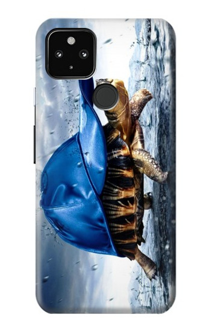 S0084 雨でかめ Turtle in the Rain Google Pixel 4a 5G バックケース、フリップケース・カバー