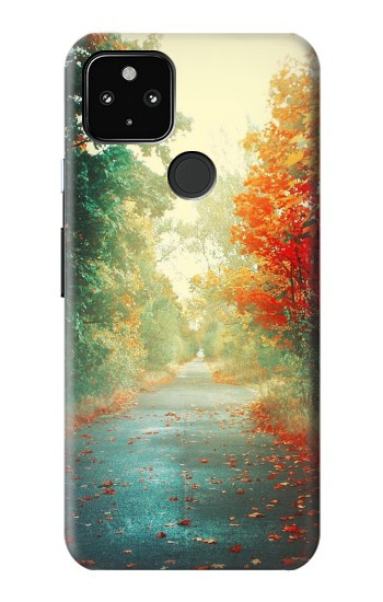 S0913 森の中の道 Road Through The Woods Google Pixel 4a 5G バックケース、フリップケース・カバー
