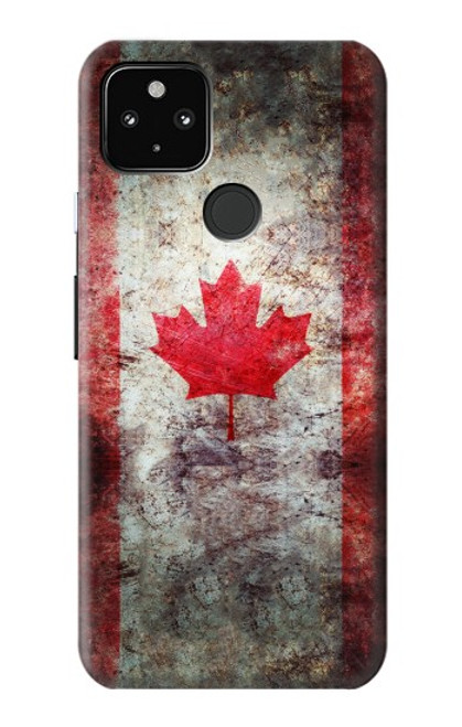 S2490 カナダメープルリーフ旗 Canada Maple Leaf Flag Texture Google Pixel 4a 5G バックケース、フリップケース・カバー