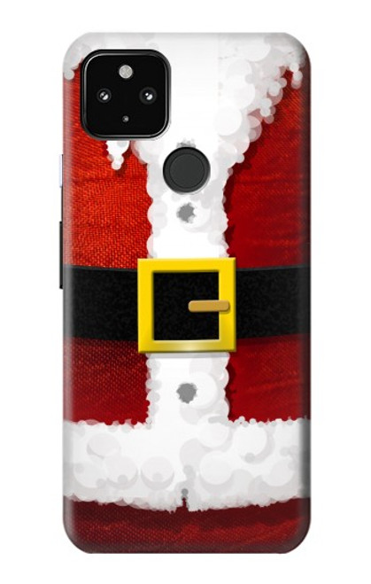 S2846 クリスマス・サンタクロース・コスチューム Christmas Santa Red Suit Google Pixel 4a 5G バックケース、フリップケース・カバー