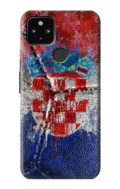 S3313 クロアチアflag Vintage Football Graphic Croatia Flag Vintage Football Graphic Google Pixel 4a 5G バックケース、フリップケース・カバー