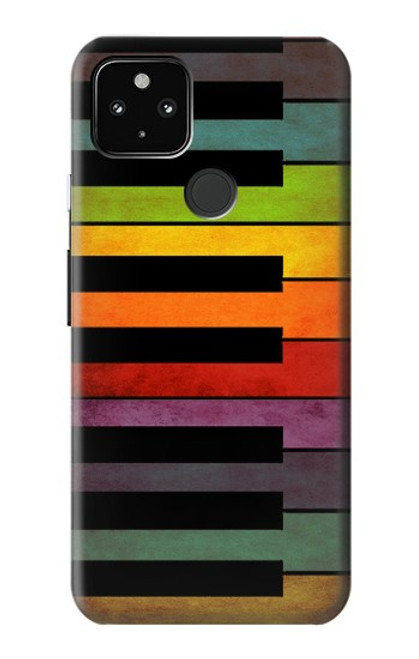 S3451 カラフルなピアノ Colorful Piano Google Pixel 4a 5G バックケース、フリップケース・カバー