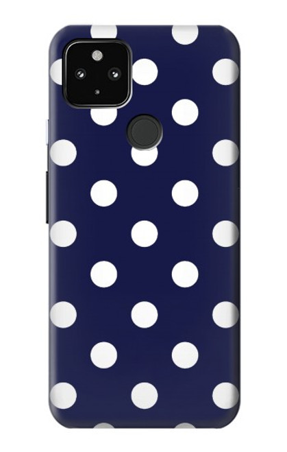 S3533 ブルーの水玉 Blue Polka Dot Google Pixel 4a 5G バックケース、フリップケース・カバー