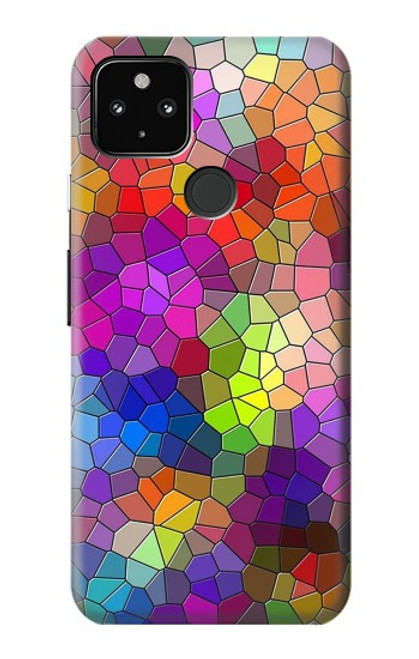 S3677 カラフルなレンガのモザイク Colorful Brick Mosaics Google Pixel 4a 5G バックケース、フリップケース・カバー