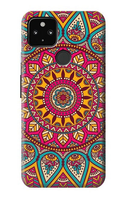 S3694 ヒッピーアートパターン Hippie Art Pattern Google Pixel 4a 5G バックケース、フリップケース・カバー