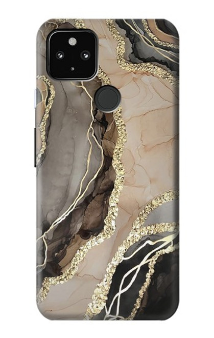 S3700 マーブルゴールドグラフィックプリント Marble Gold Graphic Printed Google Pixel 4a 5G バックケース、フリップケース・カバー