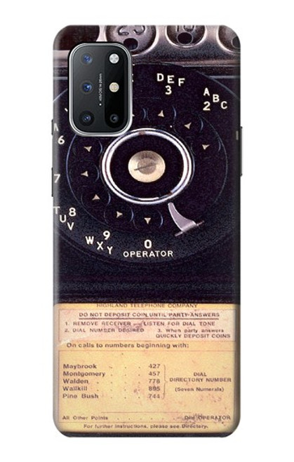 S0086 ヴィンテージ 公衆電話 Payphone Vintage OnePlus 8T バックケース、フリップケース・カバー