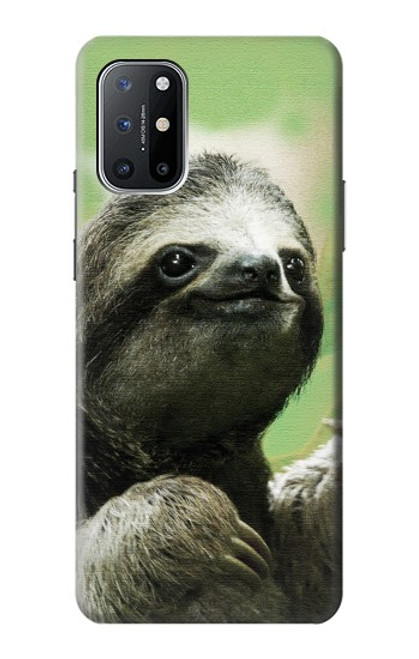 S2708 笑顔のナマケ Smiling Sloth OnePlus 8T バックケース、フリップケース・カバー
