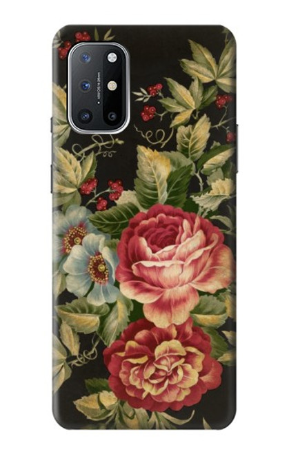 S3013 ヴィンテージバラ Vintage Antique Roses OnePlus 8T バックケース、フリップケース・カバー