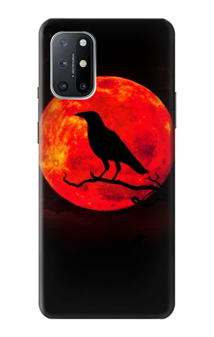 S3328 カラス赤い月 Crow Red Moon OnePlus 8T バックケース、フリップケース・カバー