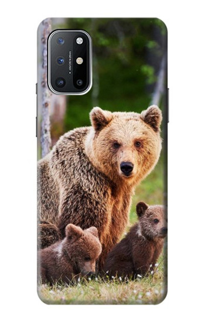 S3558 くまの家族 Bear Family OnePlus 8T バックケース、フリップケース・カバー