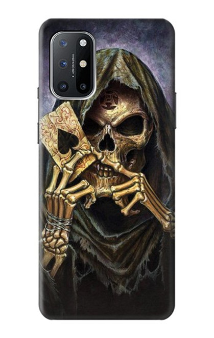 S3594 死神ポーカー Grim Reaper Wins Poker OnePlus 8T バックケース、フリップケース・カバー