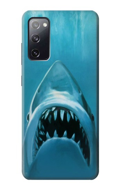 S0830 白いサメ White Shark Samsung Galaxy S20 FE バックケース、フリップケース・カバー