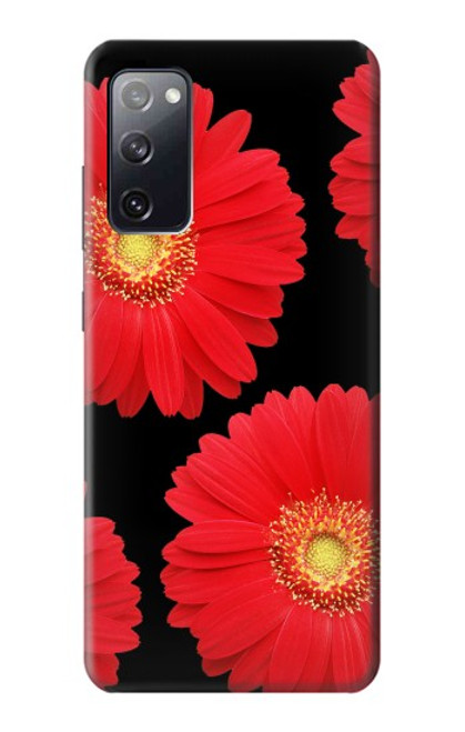 S2478 赤デイジーの花 Red Daisy flower Samsung Galaxy S20 FE バックケース、フリップケース・カバー