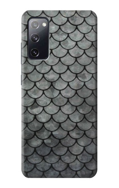 S2950 銀魚のスケール Silver Fish Scale Samsung Galaxy S20 FE バックケース、フリップケース・カバー