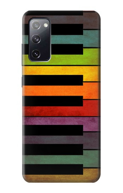 S3451 カラフルなピアノ Colorful Piano Samsung Galaxy S20 FE バックケース、フリップケース・カバー