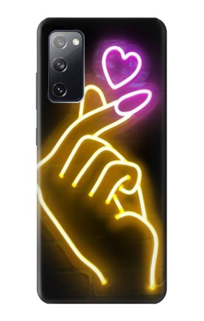 S3512 かわいいミニハート Cute Mini Heart Neon Graphic Samsung Galaxy S20 FE バックケース、フリップケース・カバー