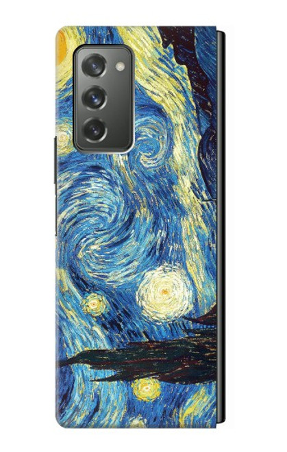 S0213 フィンセント・ファン・ゴッホ 星月夜 Van Gogh Starry Nights Samsung Galaxy Z Fold2 5G バックケース、フリップケース・カバー