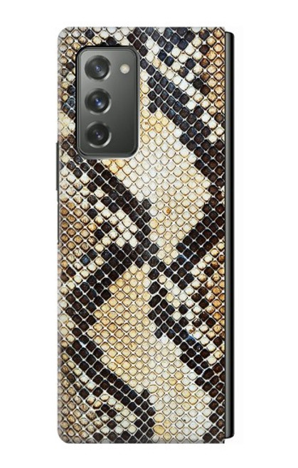 S2703 スネークスキンテクスチャグラフィックプリント Snake Skin Texture Graphic Printed Samsung Galaxy Z Fold2 5G バックケース、フリップケース・カバー