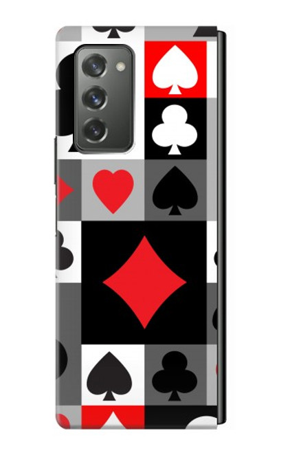 S3463 ポーカーカード Poker Card Suit Samsung Galaxy Z Fold2 5G バックケース、フリップケース・カバー