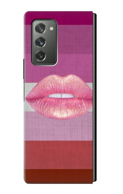 S3473 LGBTレズビアン旗 LGBT Lesbian Flag Samsung Galaxy Z Fold2 5G バックケース、フリップケース・カバー