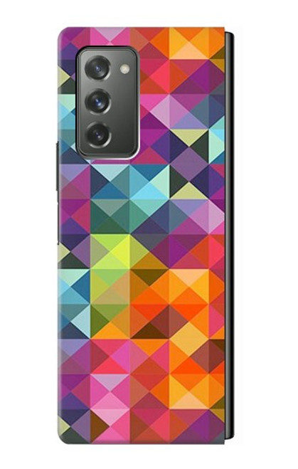 S3477 抽象的なダイヤモンドパターン Abstract Diamond Pattern Samsung Galaxy Z Fold2 5G バックケース、フリップケース・カバー