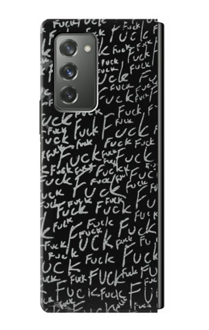 S3478 面白い言葉黒板 Funny Words Blackboard Samsung Galaxy Z Fold2 5G バックケース、フリップケース・カバー