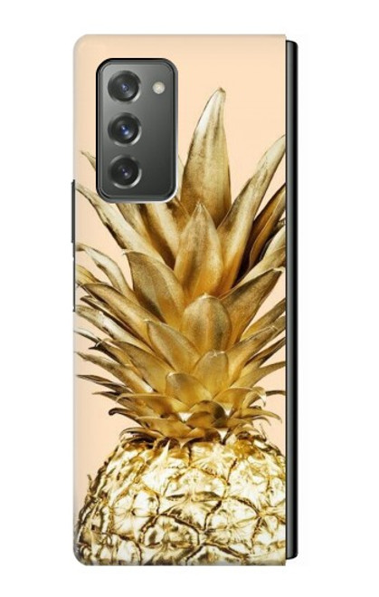 S3490 ゴールドパイナップル Gold Pineapple Samsung Galaxy Z Fold2 5G バックケース、フリップケース・カバー